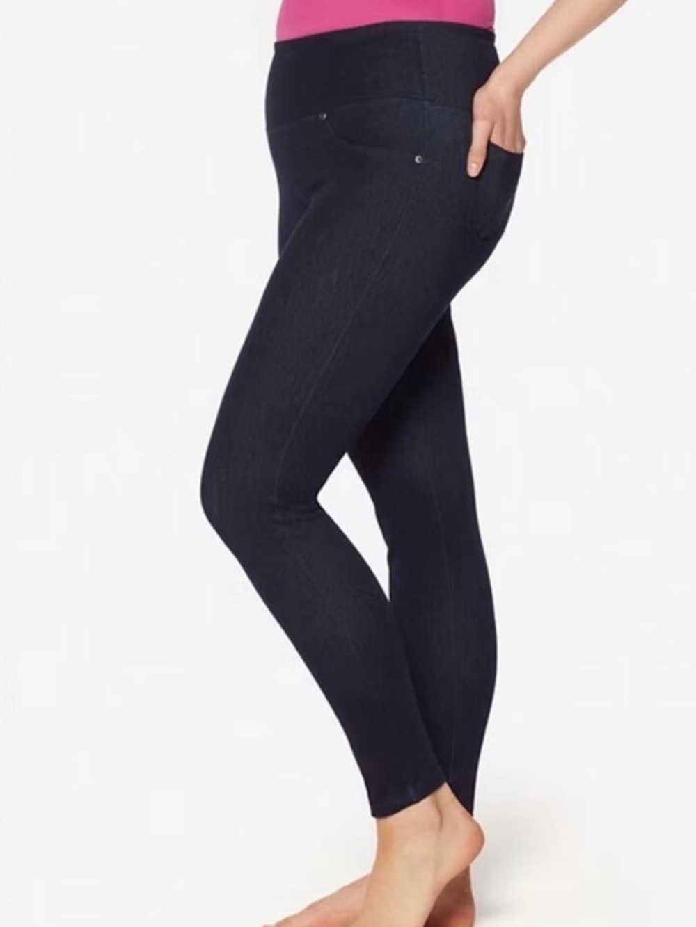Denim Leggings in Dark Blue - Ruby Ribbon